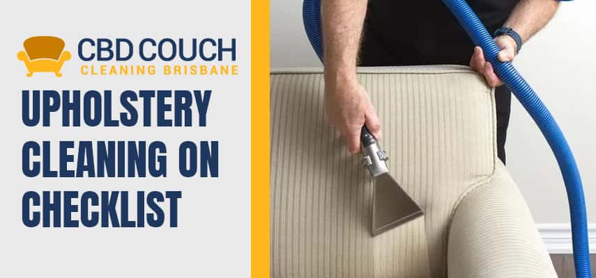 Upholstery Cleaning on Checklist